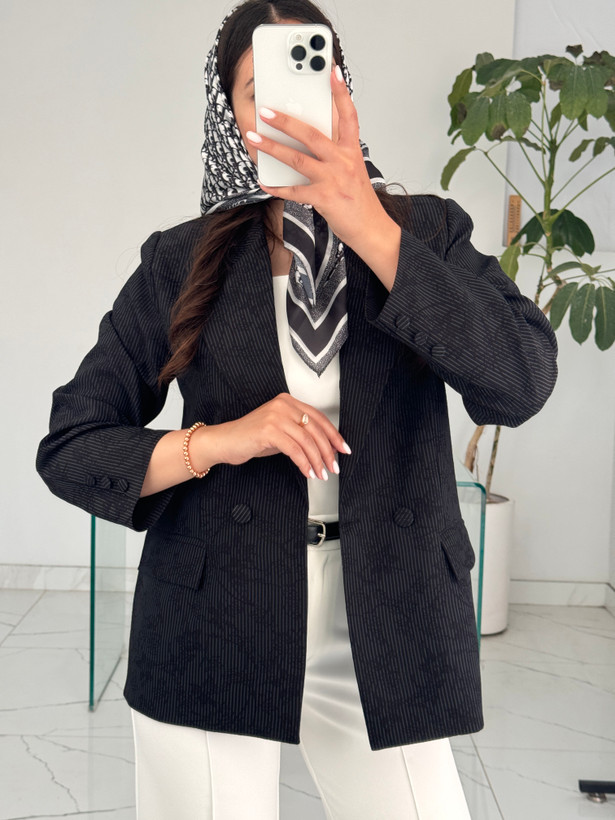 کت زنانه یقه بلیزر maneli