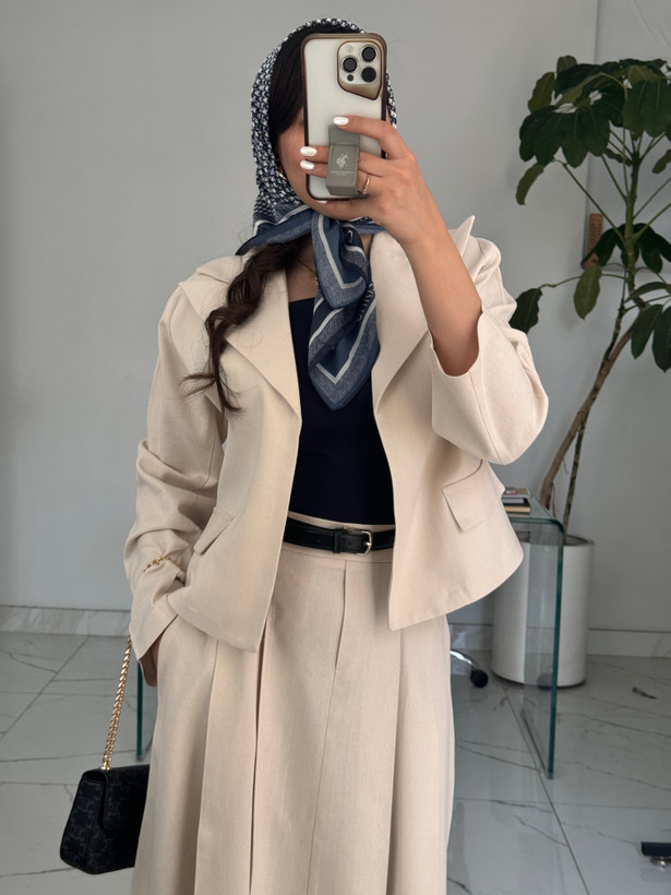 کت کراپ زنانه لینن daisy