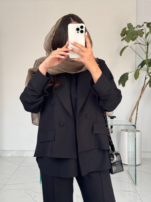 وست زنانه لینن مشکی