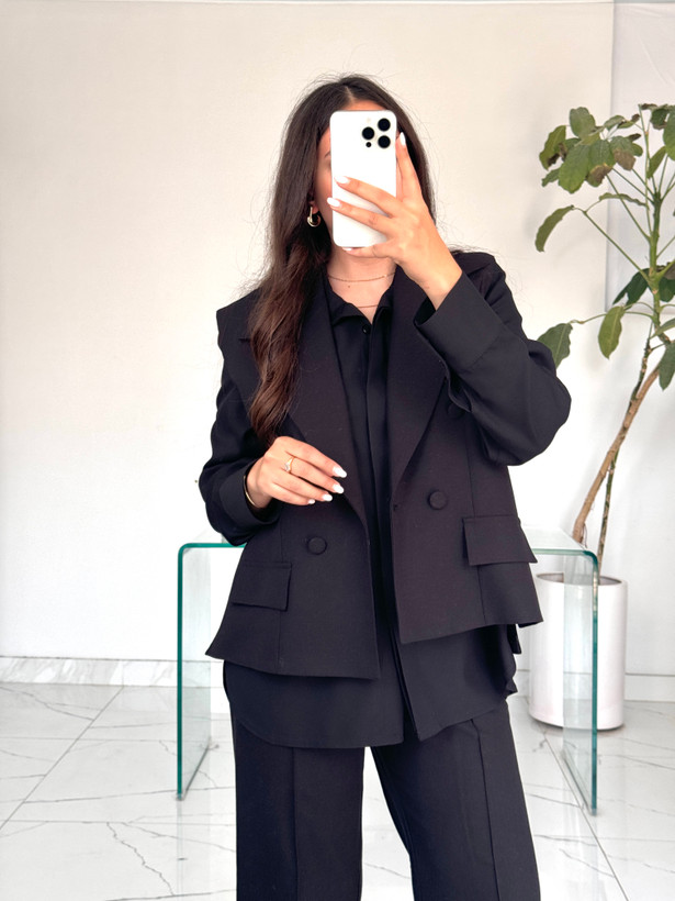 وست زنانه لینن مشکی