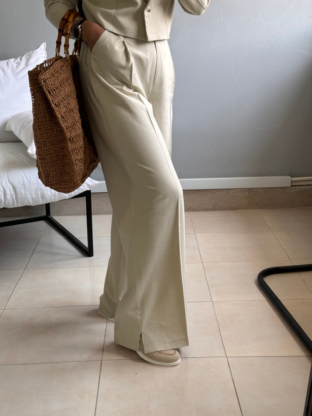 شلوار بگ دخترانه لینن مدل هینا
