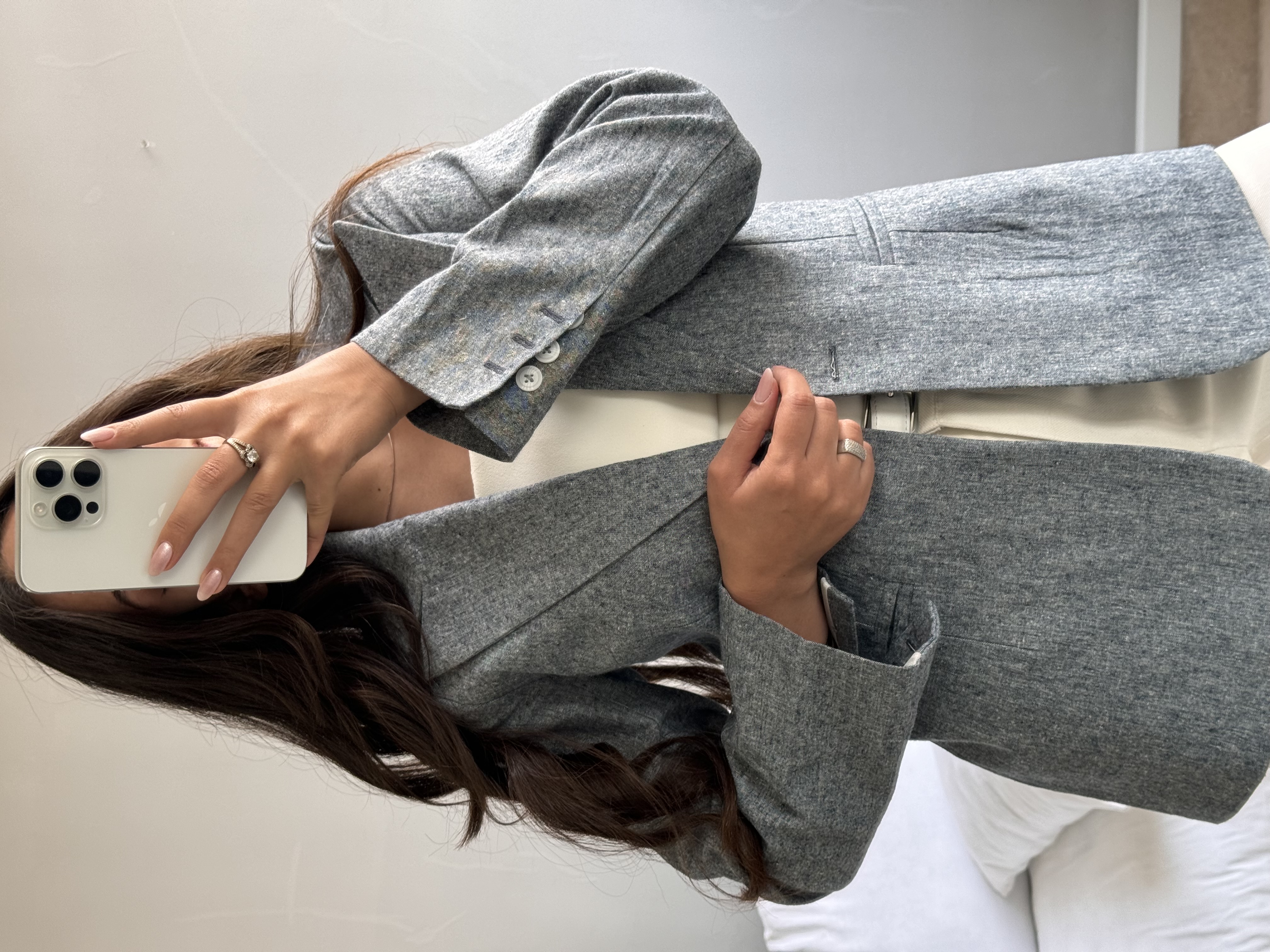 کت لینن دخترانه پارچه دو نخ کلاسیک